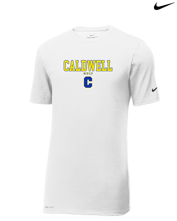 Caldwell HS Golf Block - Mens Nike Cotton Poly Tee
