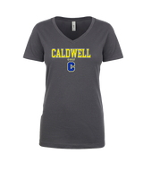 Caldwell HS Golf Block - Womens V-Neck