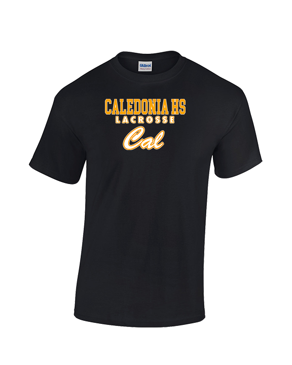 Caledonia HS Boys Lacrosse Block - Cotton T-Shirt
