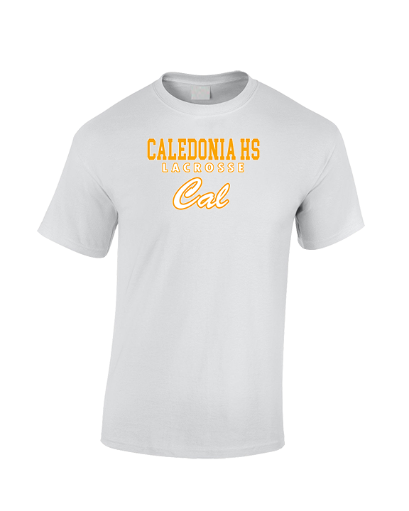 Caledonia HS Boys Lacrosse Block - Cotton T-Shirt