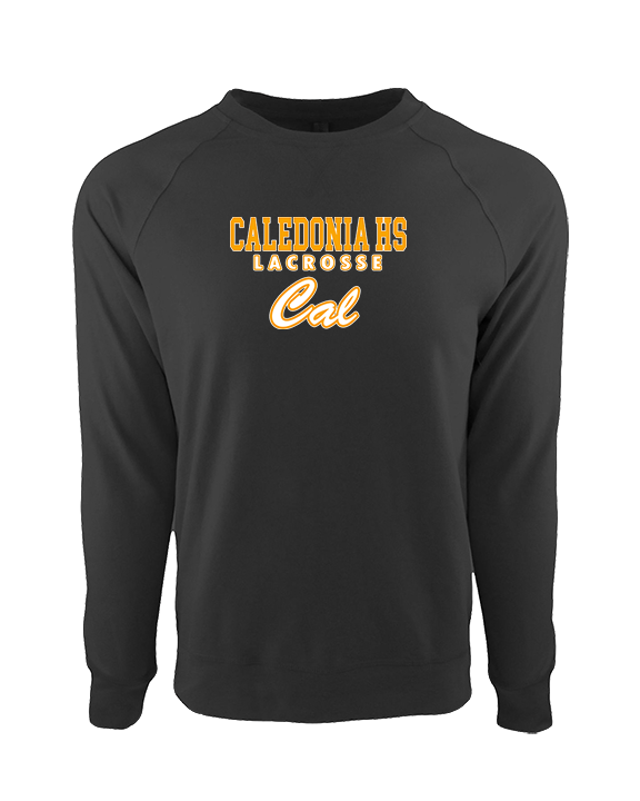 Caledonia HS Boys Lacrosse Block - Crewneck Sweatshirt