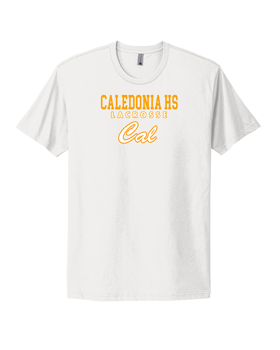 Caledonia HS Boys Lacrosse Block - Mens Select Cotton T-Shirt