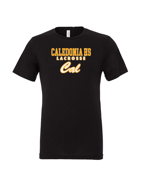 Caledonia HS Boys Lacrosse Block - Tri-Blend Shirt