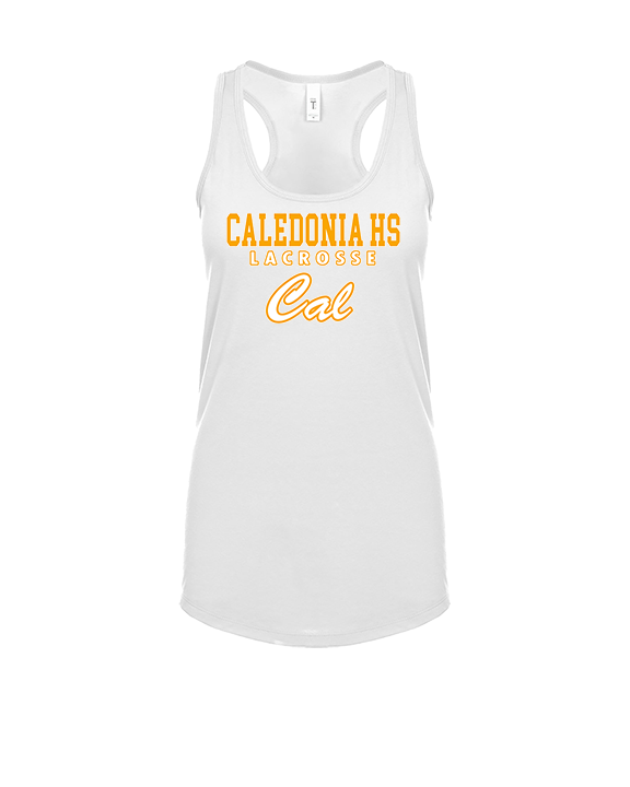 Caledonia HS Boys Lacrosse Block - Womens Tank Top