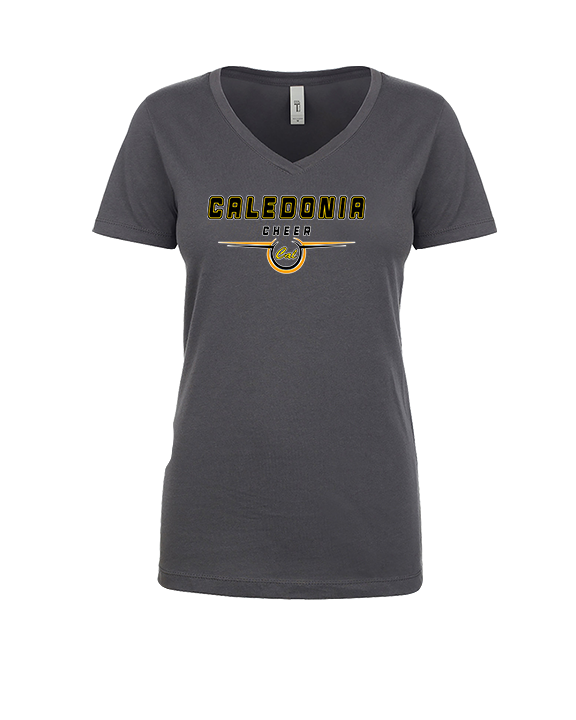 Caledonia HS Cheer Design - Womens V-Neck