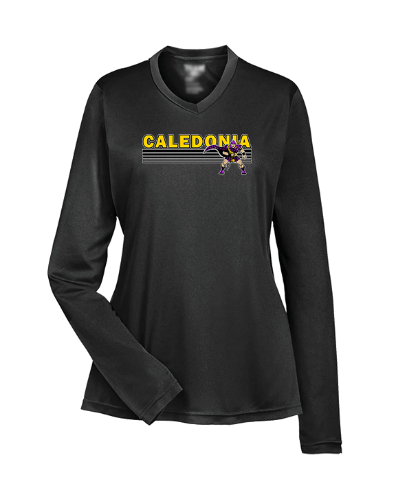 Caledonia HS Cheer Stripes - Womens Performance Longsleeve