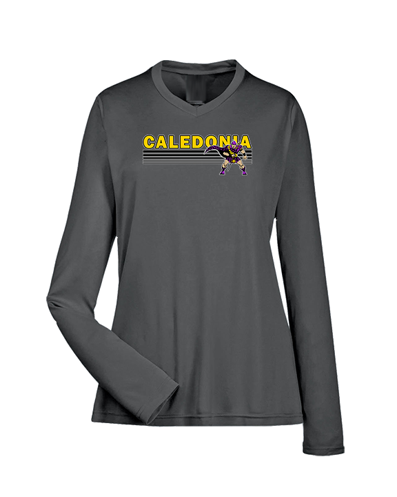Caledonia HS Cheer Stripes - Womens Performance Longsleeve