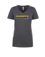 Caledonia HS Cheer Stripes - Womens Vneck