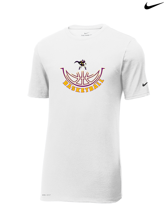 Caledonia HS Girls Basketball Outline - Mens Nike Cotton Poly Tee