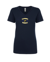 California Baseball Curve - Womens V-Neck