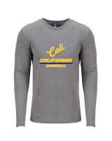 California Baseball Split - Tri-Blend Long Sleeve