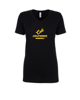 California Baseball Split - Womens Vneck