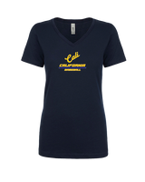 California Baseball Split - Womens Vneck