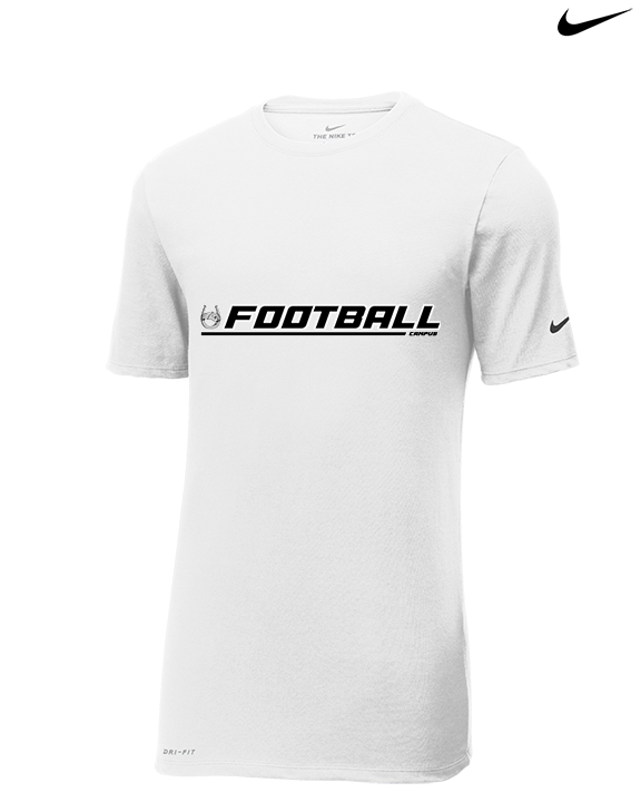 Campus HS Football Lines - Mens Nike Cotton Poly Tee