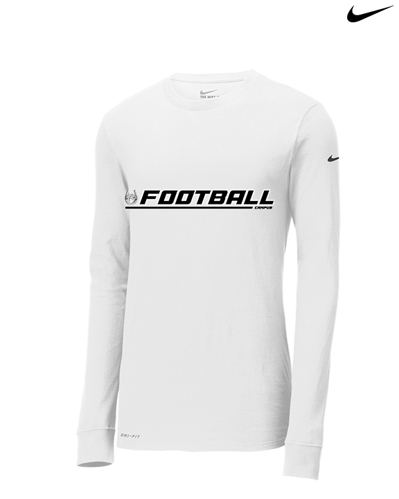 Campus HS Football Lines - Mens Nike Longsleeve