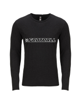 Campus HS Football Lines - Tri-Blend Long Sleeve