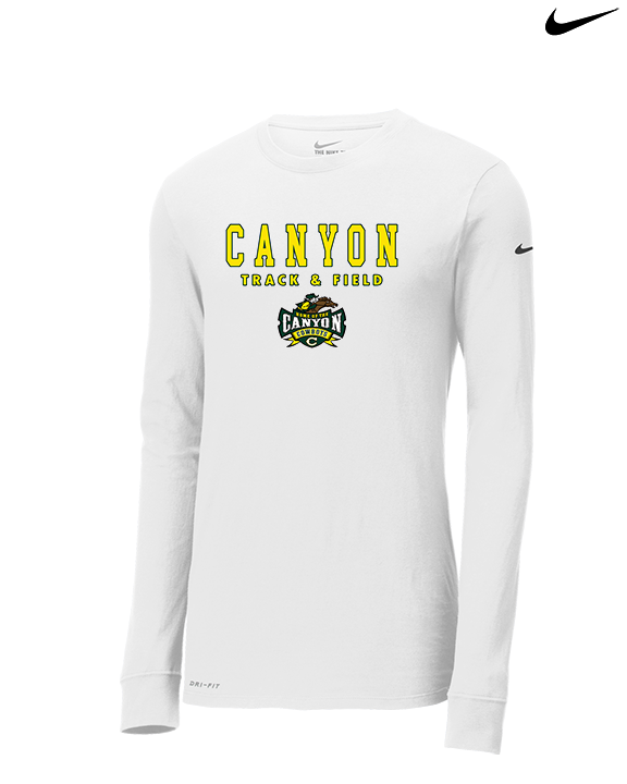 Canyon HS Track & Field Block - Mens Nike Longsleeve