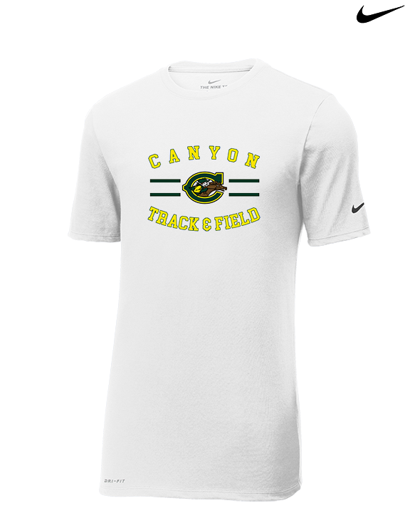 Canyon HS Track & Field Curve - Mens Nike Cotton Poly Tee