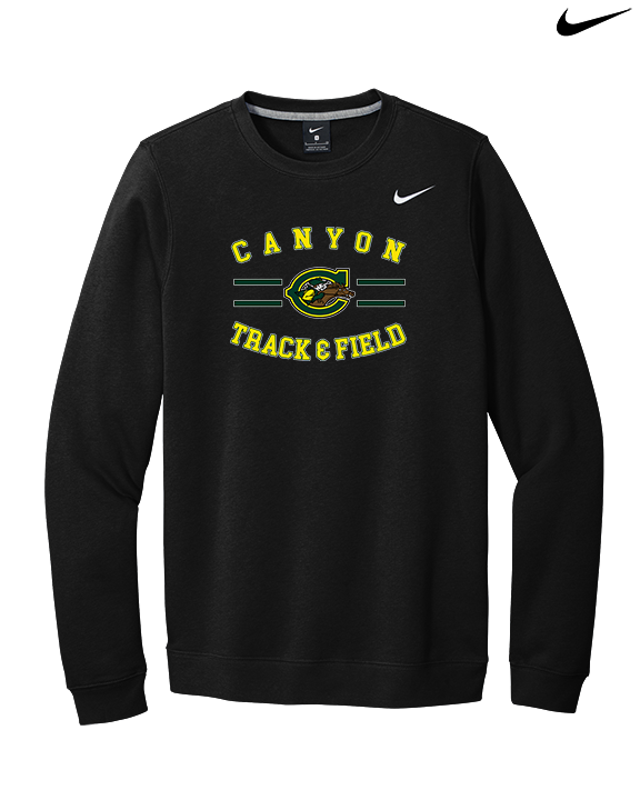 Canyon HS Track & Field Curve - Mens Nike Crewneck