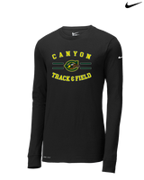 Canyon HS Track & Field Curve - Mens Nike Longsleeve