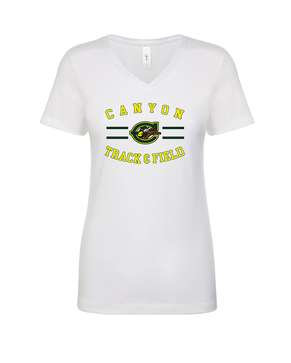 Canyon HS Track & Field Curve - Womens Vneck