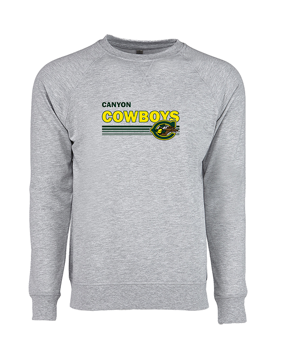 Canyon HS Track & Field Stripes - Crewneck Sweatshirt