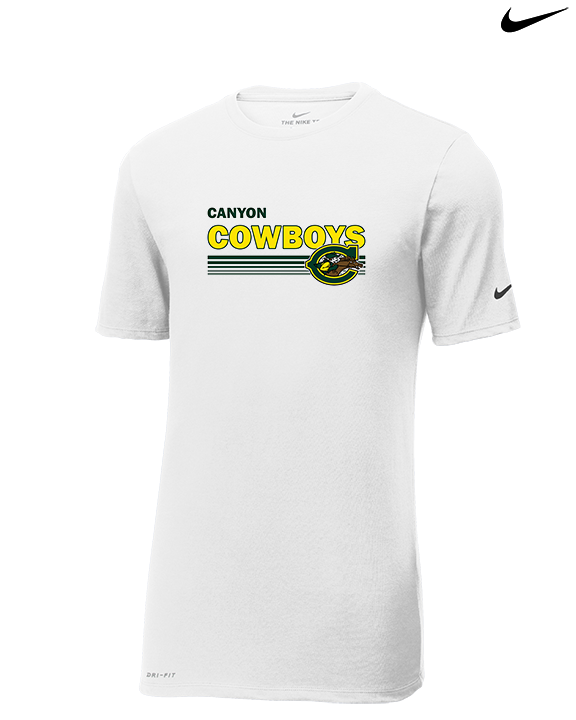 Canyon HS Track & Field Stripes - Mens Nike Cotton Poly Tee