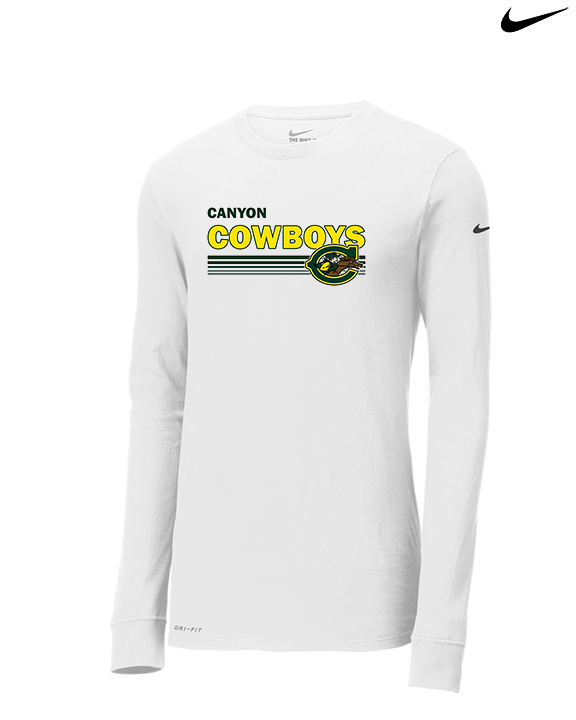 Canyon HS Track & Field Stripes - Mens Nike Longsleeve