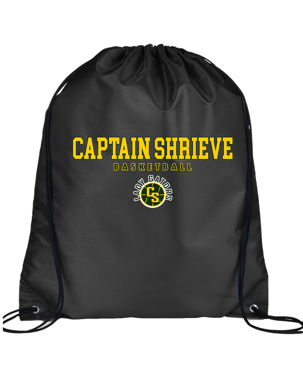 Captain Shreve HS Girls Basketball Block - Drawstring Bag
