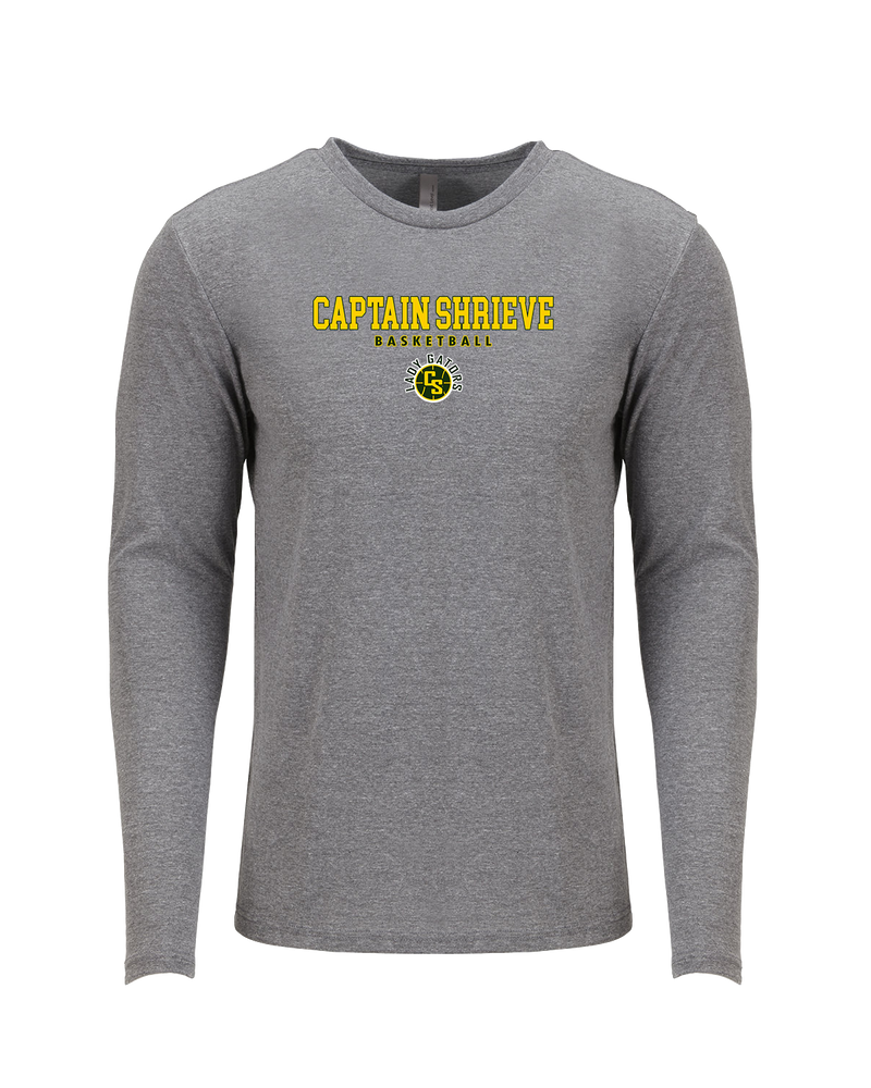 Captain Shreve HS Girls Basketball Block - Tri Blend Long Sleeve