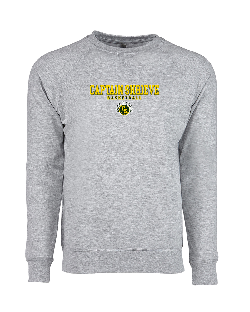 Captain Shreve HS Girls Basketball Block - Crewneck Sweatshirt