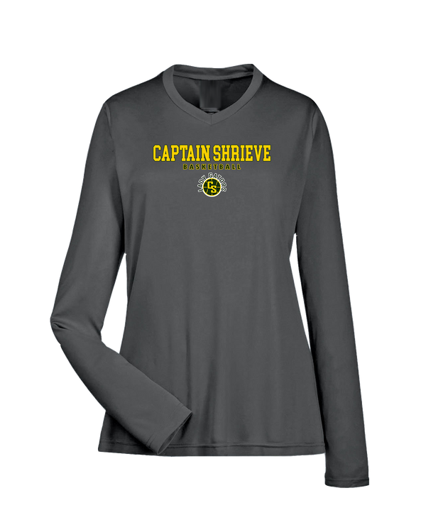 Captain Shreve HS Girls Basketball Block - Womens Performance Long Sleeve