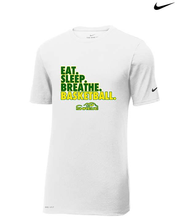 Captain Shreve HS Boys Basketball Eat Sleep Breathe - Mens Nike Cotton Poly Tee