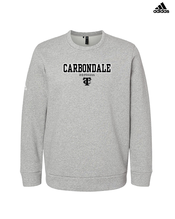 Carbondale HS Softball Block - Mens Adidas Crewneck