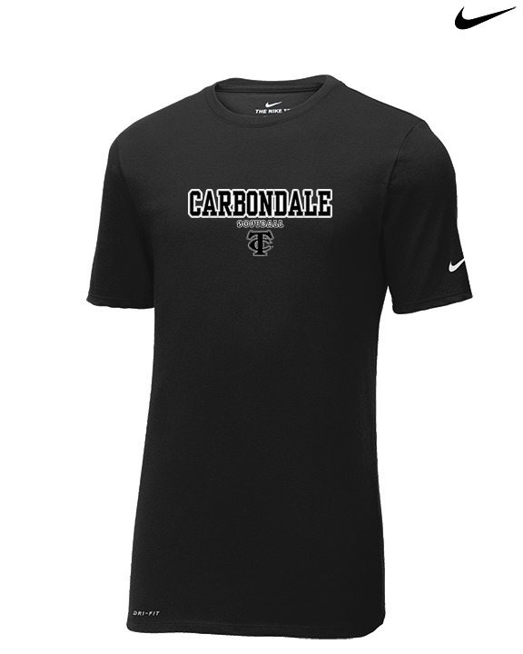 Carbondale HS Softball Block - Mens Nike Cotton Poly Tee