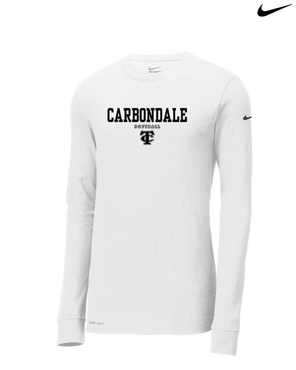 Carbondale HS Softball Block - Mens Nike Longsleeve