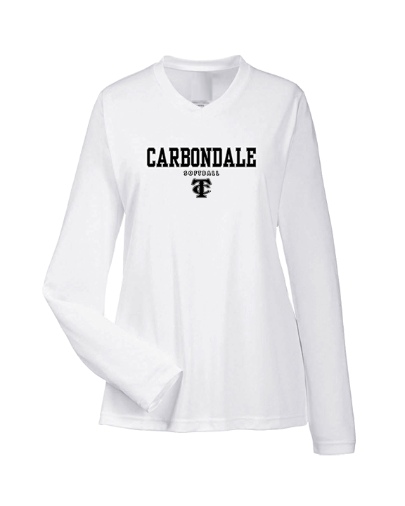 Carbondale HS Softball Block - Womens Performance Longsleeve