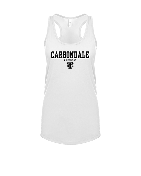 Carbondale HS Softball Block - Womens Tank Top