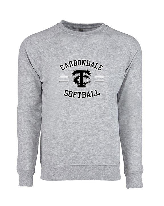Carbondale HS Softball Curve - Crewneck Sweatshirt