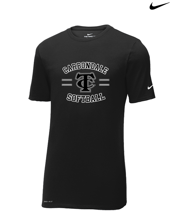 Carbondale HS Softball Curve - Mens Nike Cotton Poly Tee