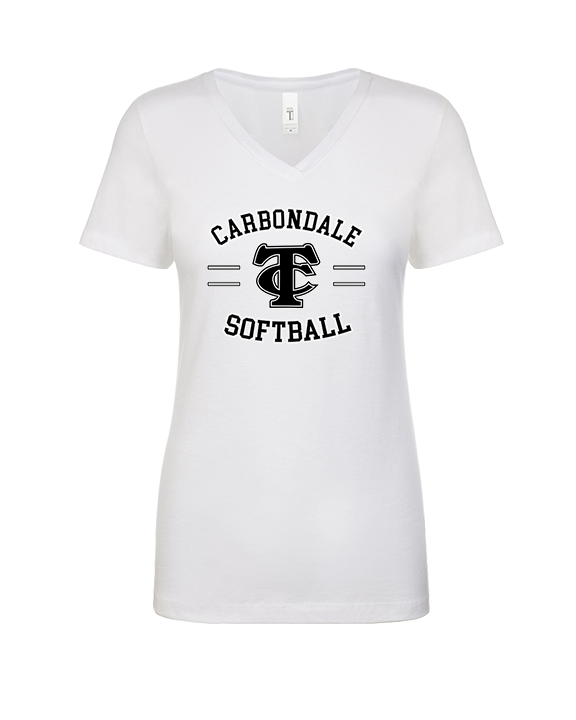Carbondale HS Softball Curve - Womens Vneck