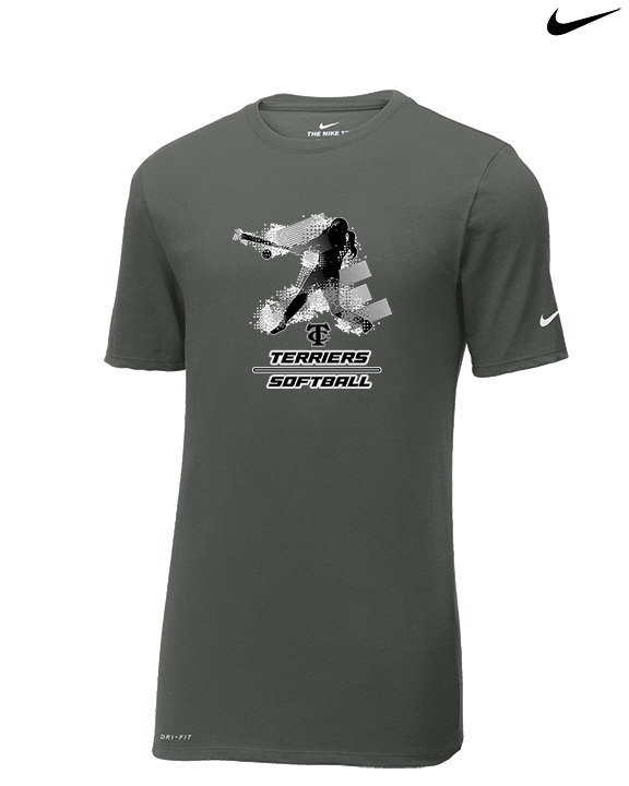 Carbondale HS Softball Swing - Mens Nike Cotton Poly Tee