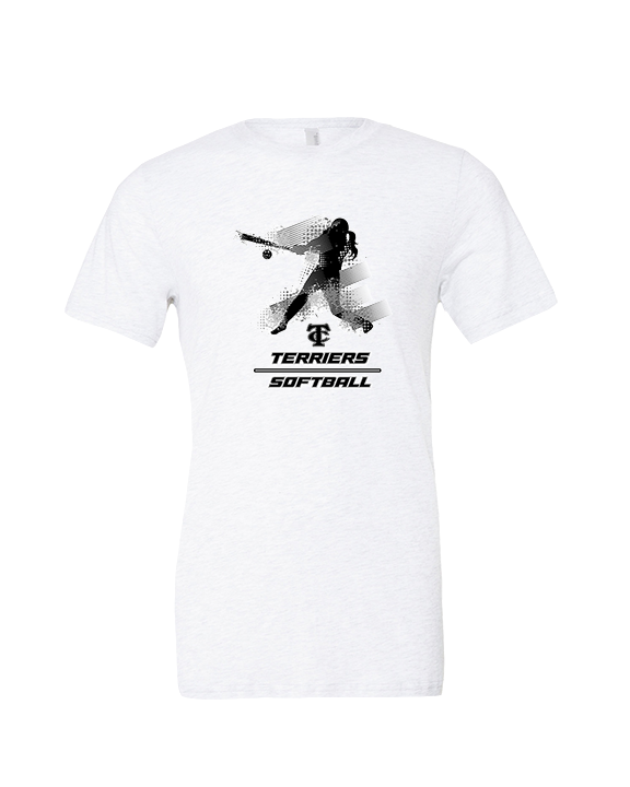 Carbondale HS Softball Swing - Tri - Blend Shirt