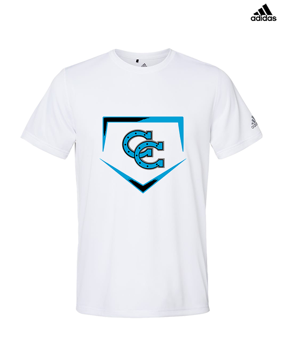 Carson HS Baseball Plate - Mens Adidas Performance Shirt