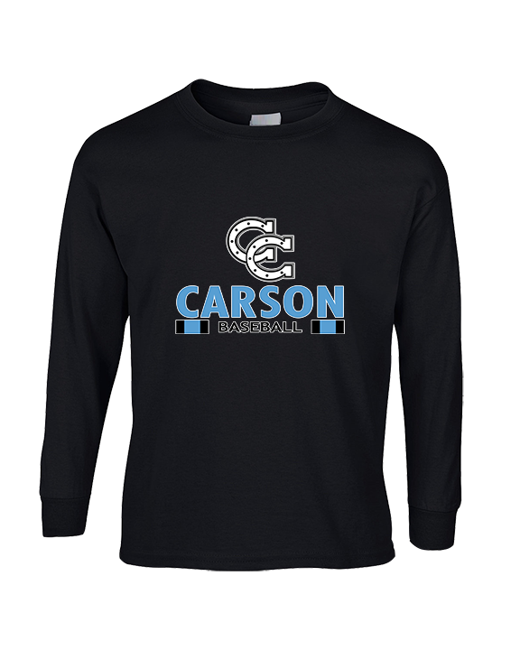 Carson HS Baseball Stacked - Cotton Longsleeve