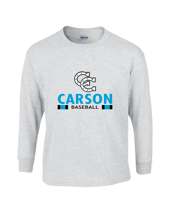 Carson HS Baseball Stacked - Cotton Longsleeve
