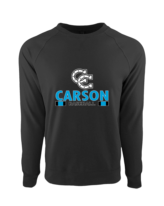 Carson HS Baseball Stacked - Crewneck Sweatshirt