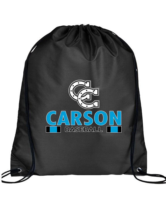 Carson HS Baseball Stacked - Drawstring Bag