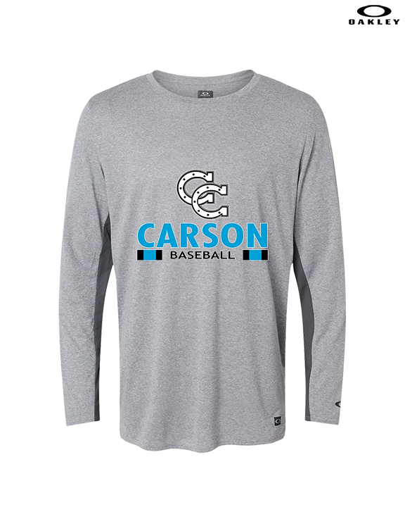 Carson HS Baseball Stacked - Mens Oakley Longsleeve