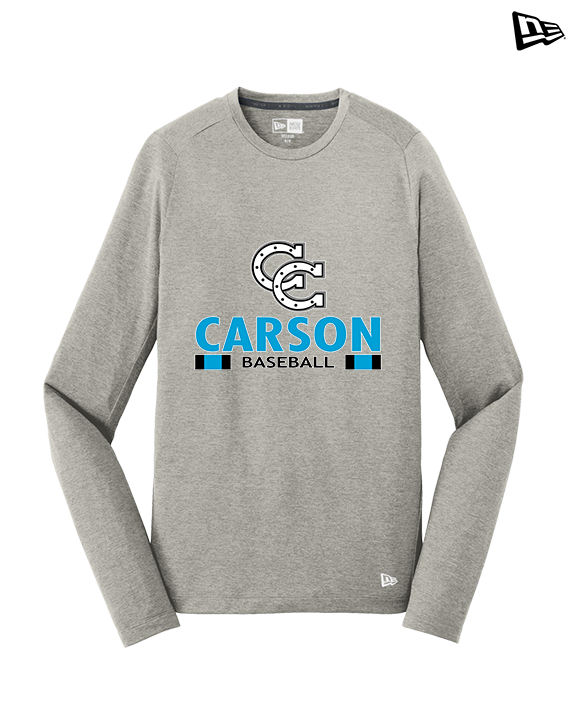 Carson HS Baseball Stacked - New Era Performance Long Sleeve